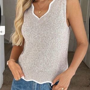 SHEIN Tan Knit Tank Top Medium New